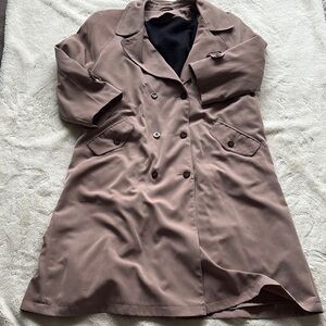 Vintage Taupe Sequance Blazer Jacket with Cropped Sleeves & Shoulder Pads